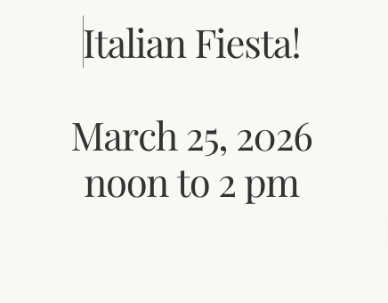 Italian Fiesta!