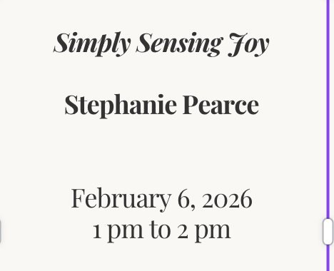 Simply Sensing Joy